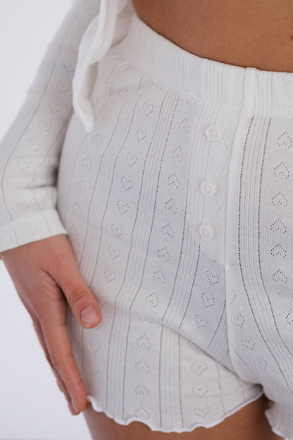 Elegantes Loungewear-Set / Weiß
