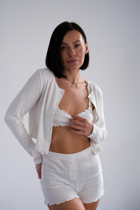 Elegantes Loungewear-Set / Weiß